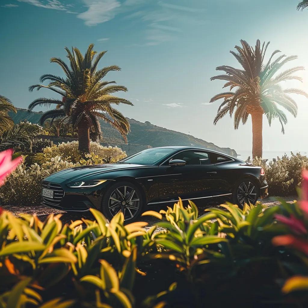 Car with tinted windows parked in sunlight, showcasing window tinting benefits