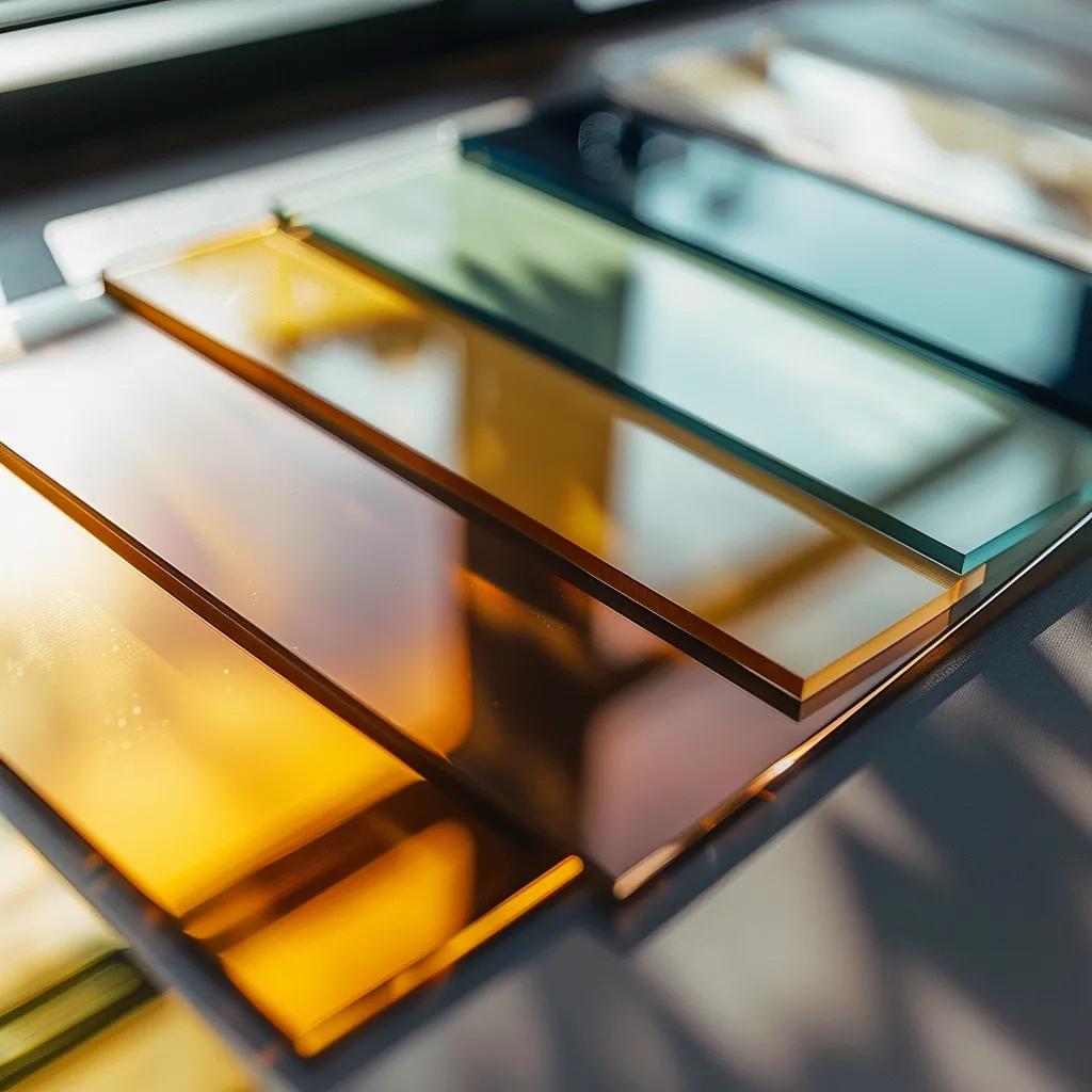 How Much Should You Pay for Window Tint Installation? 1 Different types of window tint films displayed on a table, showcasing their colors and textures for comparison